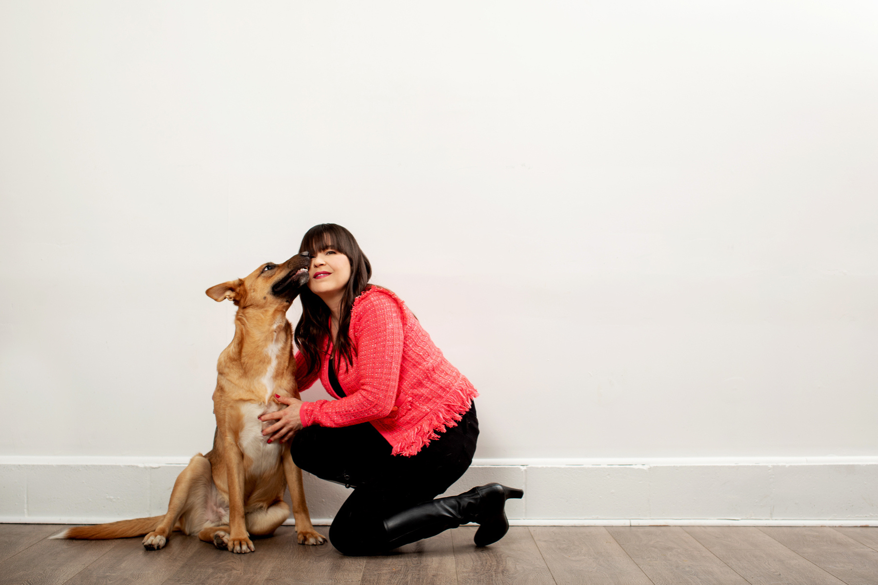 Eringate real estate agent Leslie Brlec with her german sheppard Romeo