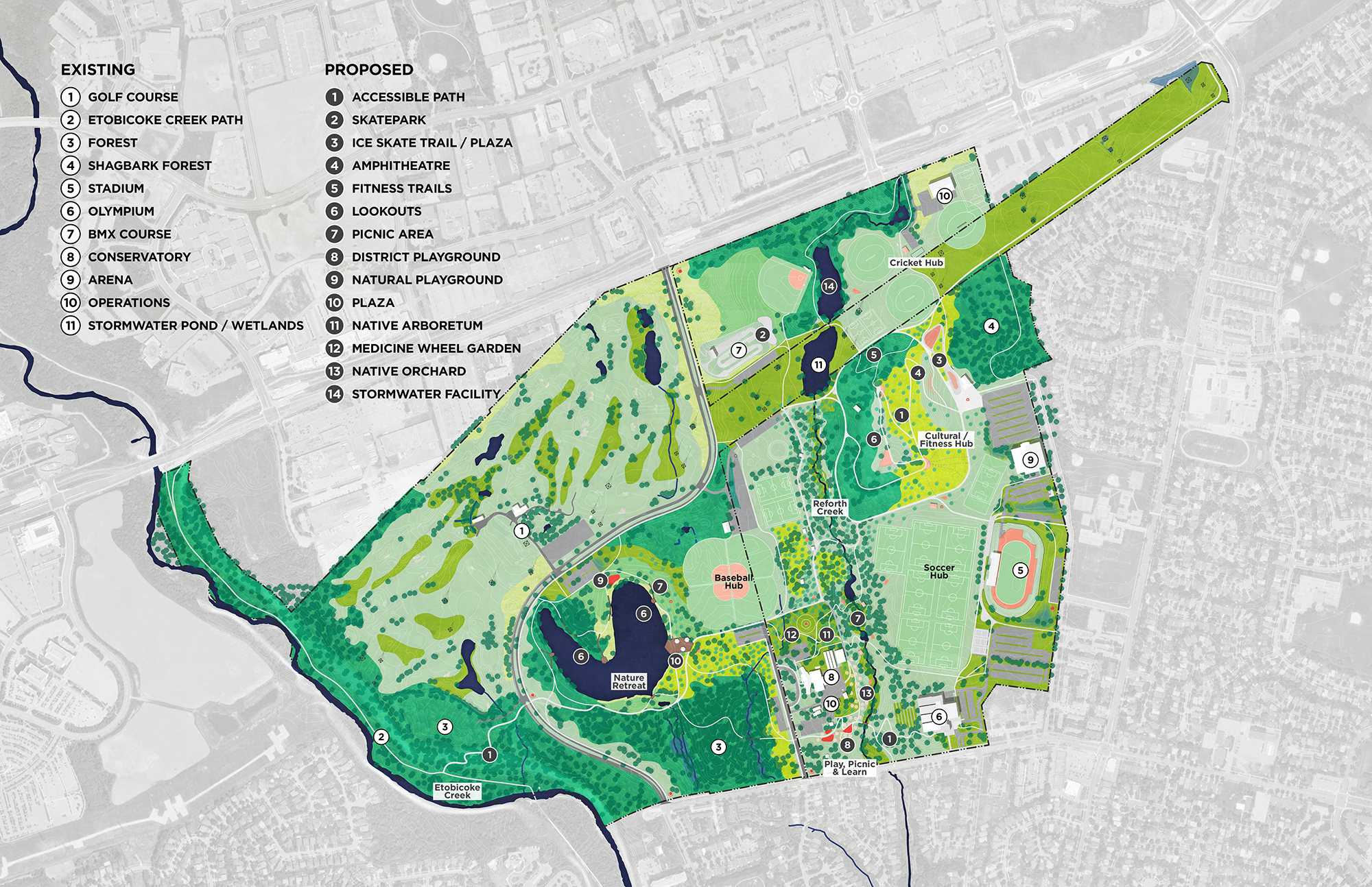 Centennial Park in Etobicoke artist rendering.